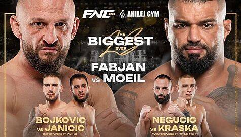 Ovo je cijeli fightcard za Ahilej FNC 23 Powered by Meridianbet spektakl u Beogradu